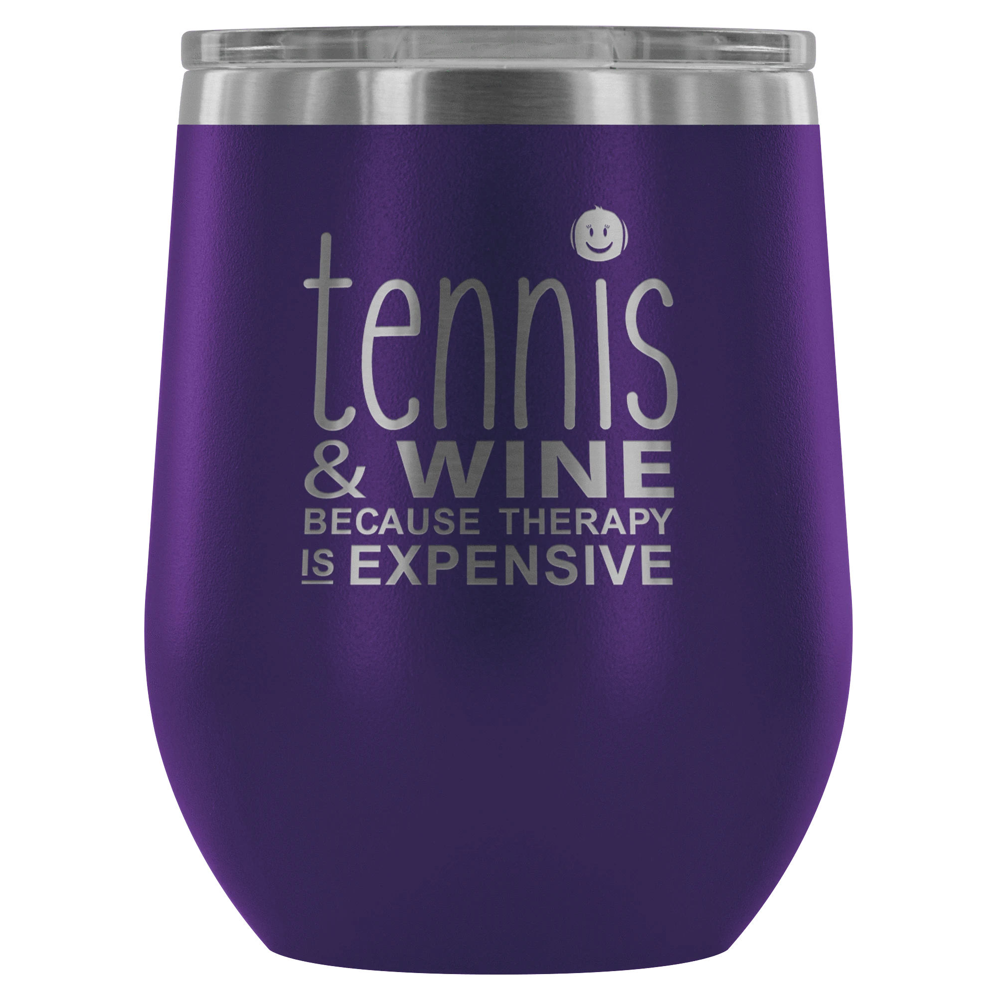 Teelaunch Tennis Wine Tumbler With Lid 5 Teelaunch Tennis Wine Tumbler With Lid - Image 5