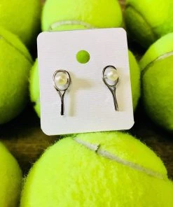 Hit Happy Tennis Sterling Silver Tennis Racket Earrings With Freshwater Pearls -NIKE shop 27573673 2004273073181058 5082490854422085632 n 1