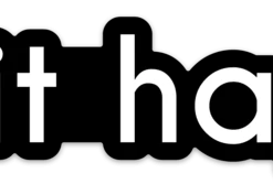 Tennis Happies Black Hit Happy Tennis Car Magnet