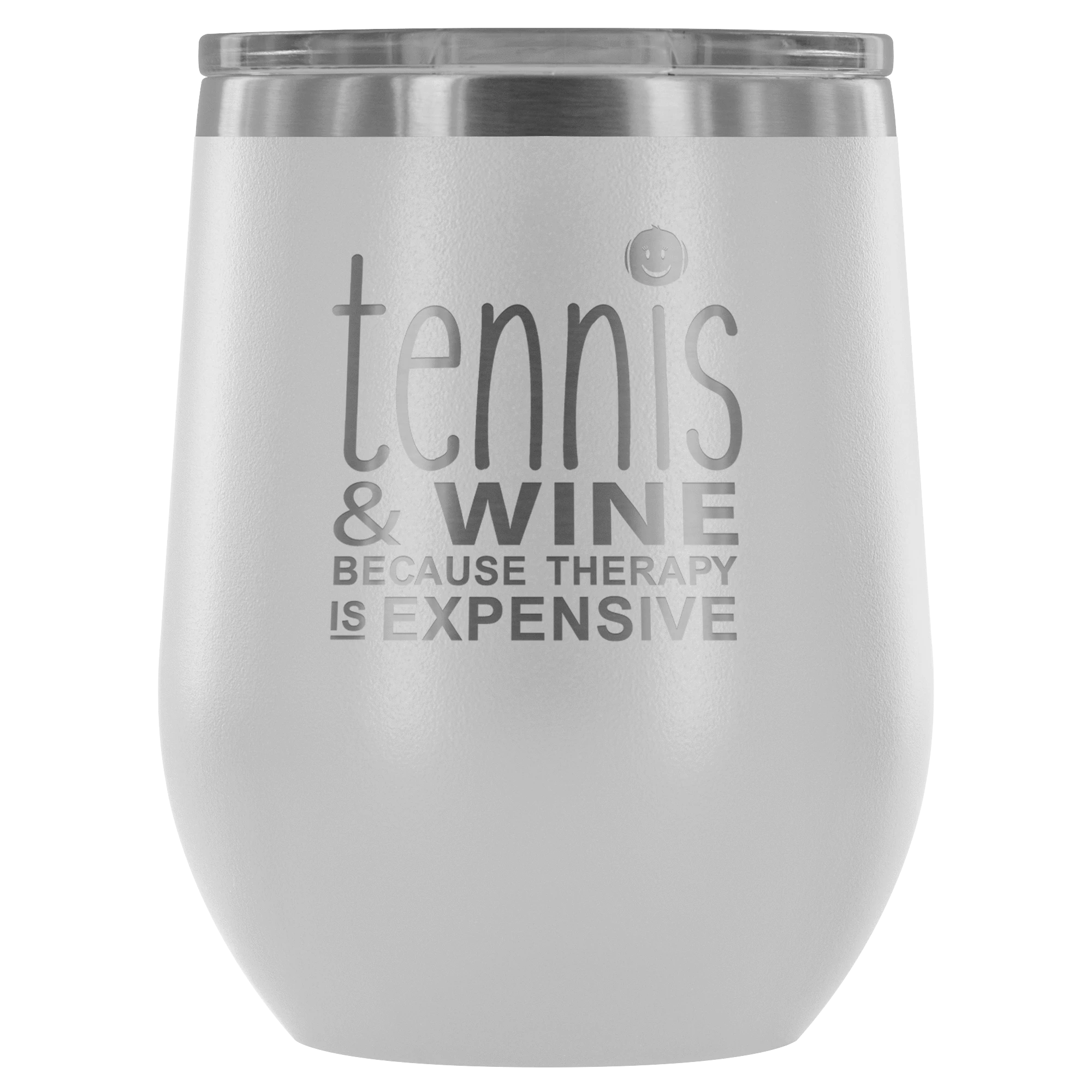 Teelaunch Tennis Wine Tumbler With Lid 4 Teelaunch Tennis Wine Tumbler With Lid - Image 4