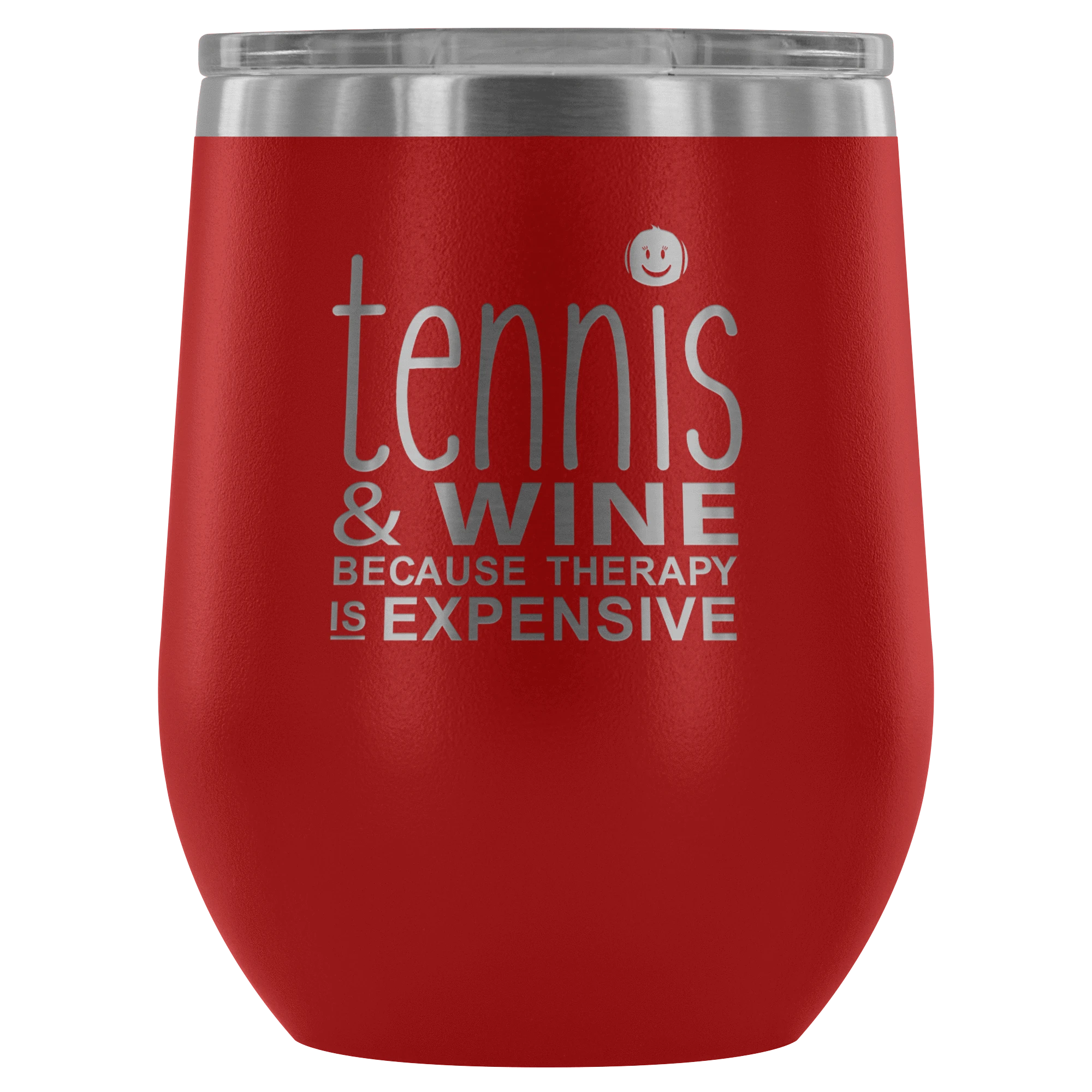 Teelaunch Tennis Wine Tumbler With Lid 12 Teelaunch Tennis Wine Tumbler With Lid - Image 12