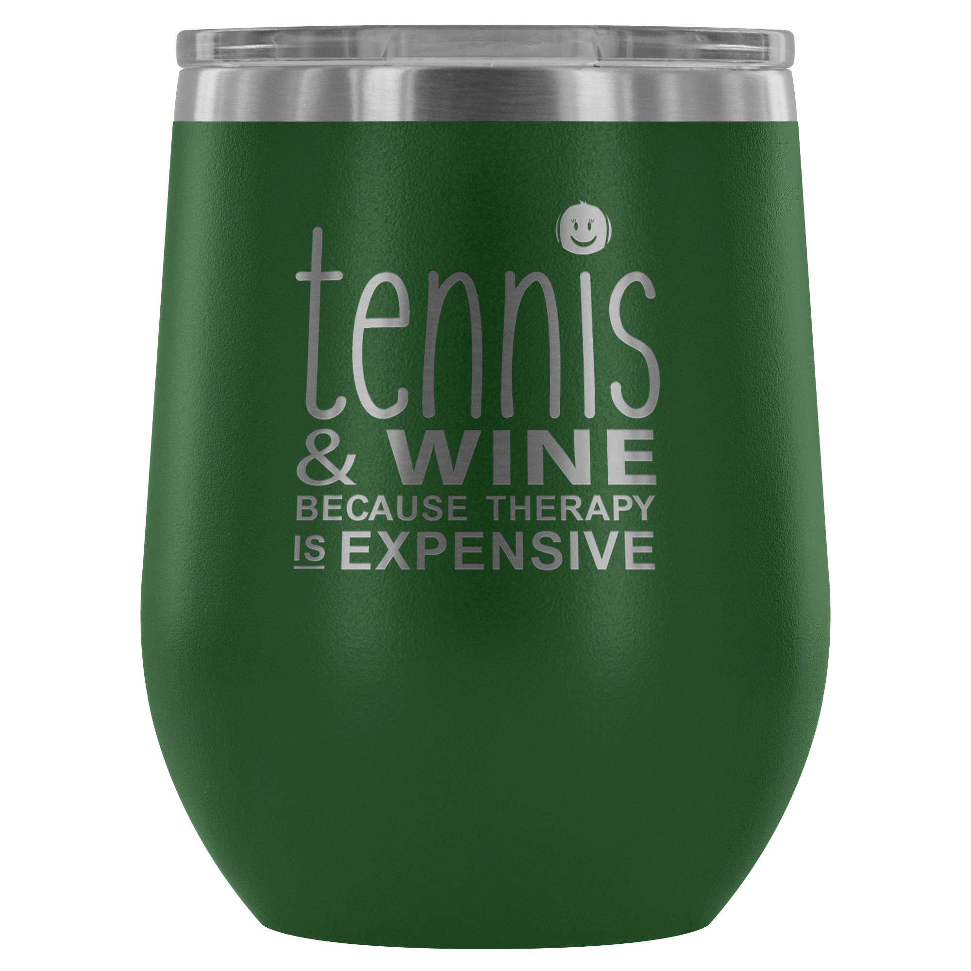 Teelaunch Tennis Wine Tumbler With Lid 7 Teelaunch Tennis Wine Tumbler With Lid - Image 7