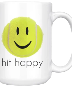 Teelaunch Hit Happy Tennis Coffee Mug - Large