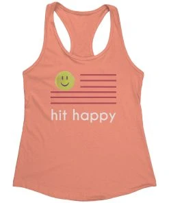 Teelaunch Hit Happy USA - Racerback Tank -NIKE shop Hit Happy USA Racerback Tank Light Orange Mockup png
