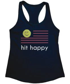 Teelaunch Hit Happy USA - Racerback Tank -NIKE shop Hit Happy USA Racerback Tank Midnight Navy Mockup png