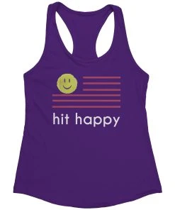 Teelaunch Hit Happy USA - Racerback Tank -NIKE shop Hit Happy USA Racerback Tank Purple Rush Mockup png