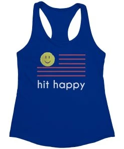 Teelaunch Hit Happy USA - Racerback Tank -NIKE shop Hit Happy USA Racerback Tank Royal Mockup png