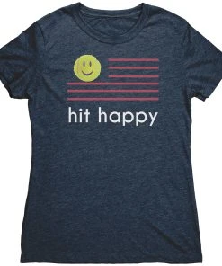 Teelaunch Hit Happy USA -NIKE shop Hit Happy USA Vintage Navy Mockup png