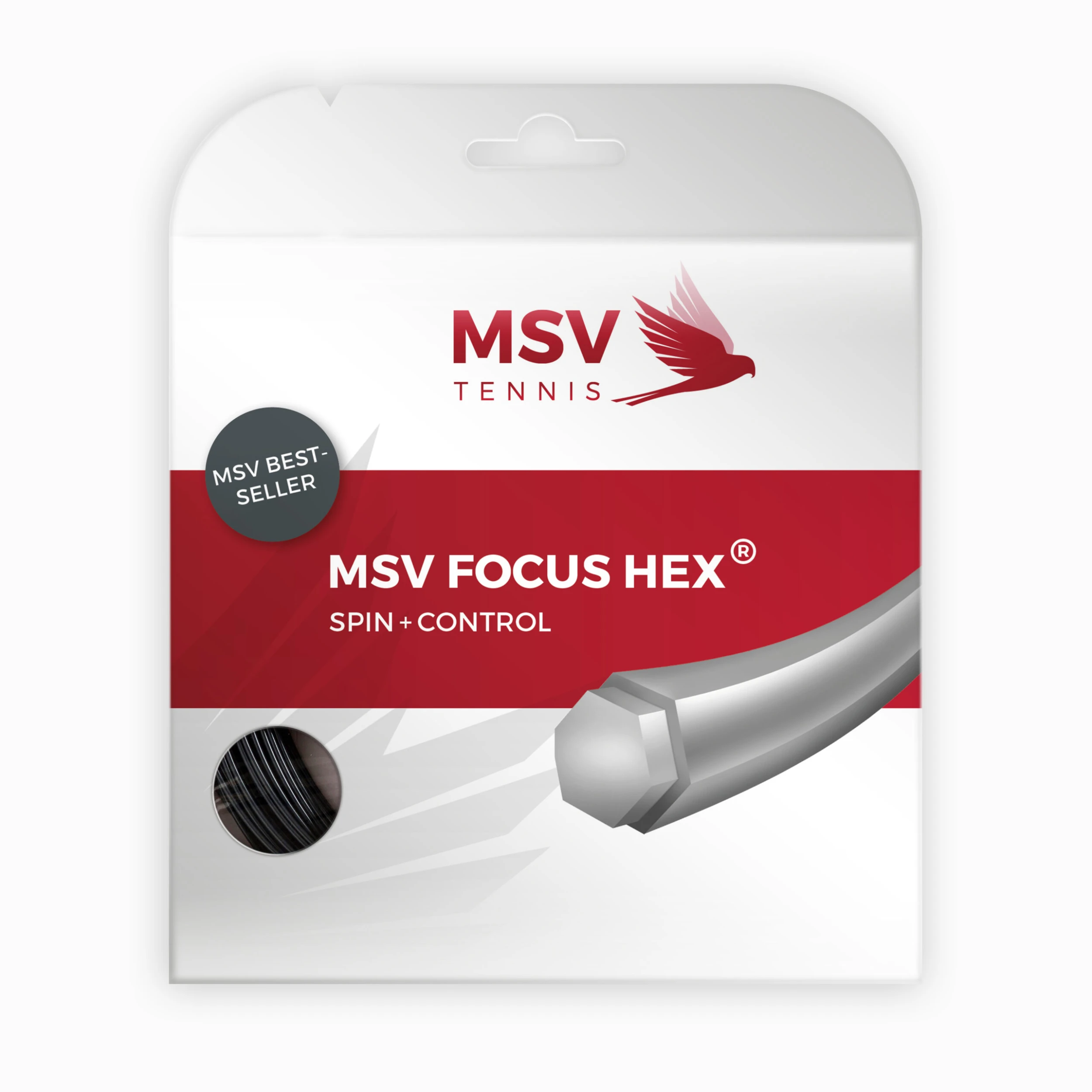 MSV Focus Hex Set Black 1.23 Tennis String 1 MSV Focus Hex Set Black 1.23 Tennis String