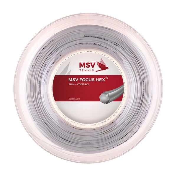 MSV Focus Hex Reel White 1.18 Tennis String 1 MSV Focus Hex Reel White 1.18 Tennis String