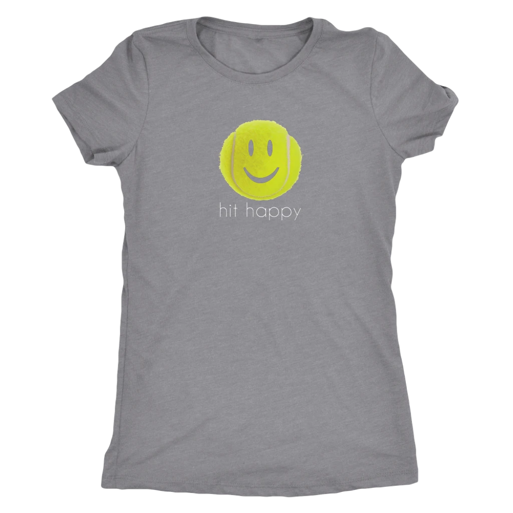 Teelaunch Hit Happy Tennis - Women's Next Level Triblend T-Shirt 5 Teelaunch Hit Happy Tennis - Women's Next Level Triblend T-Shirt - Image 5