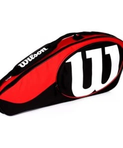 Wilson Match II 3 Pack Black/Red – Racket Bag