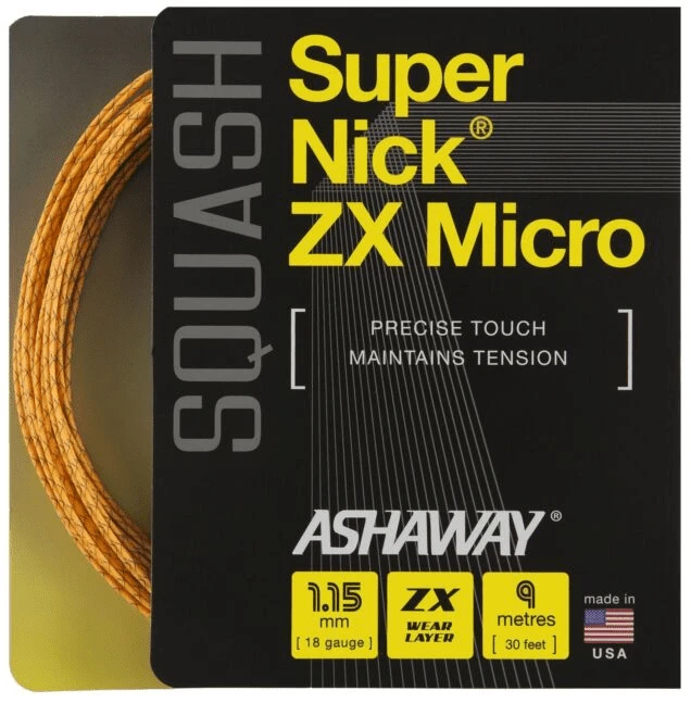 Ashaway Supernick ZX Micro – Squash String Set 1 Ashaway Supernick ZX Micro – Squash String Set