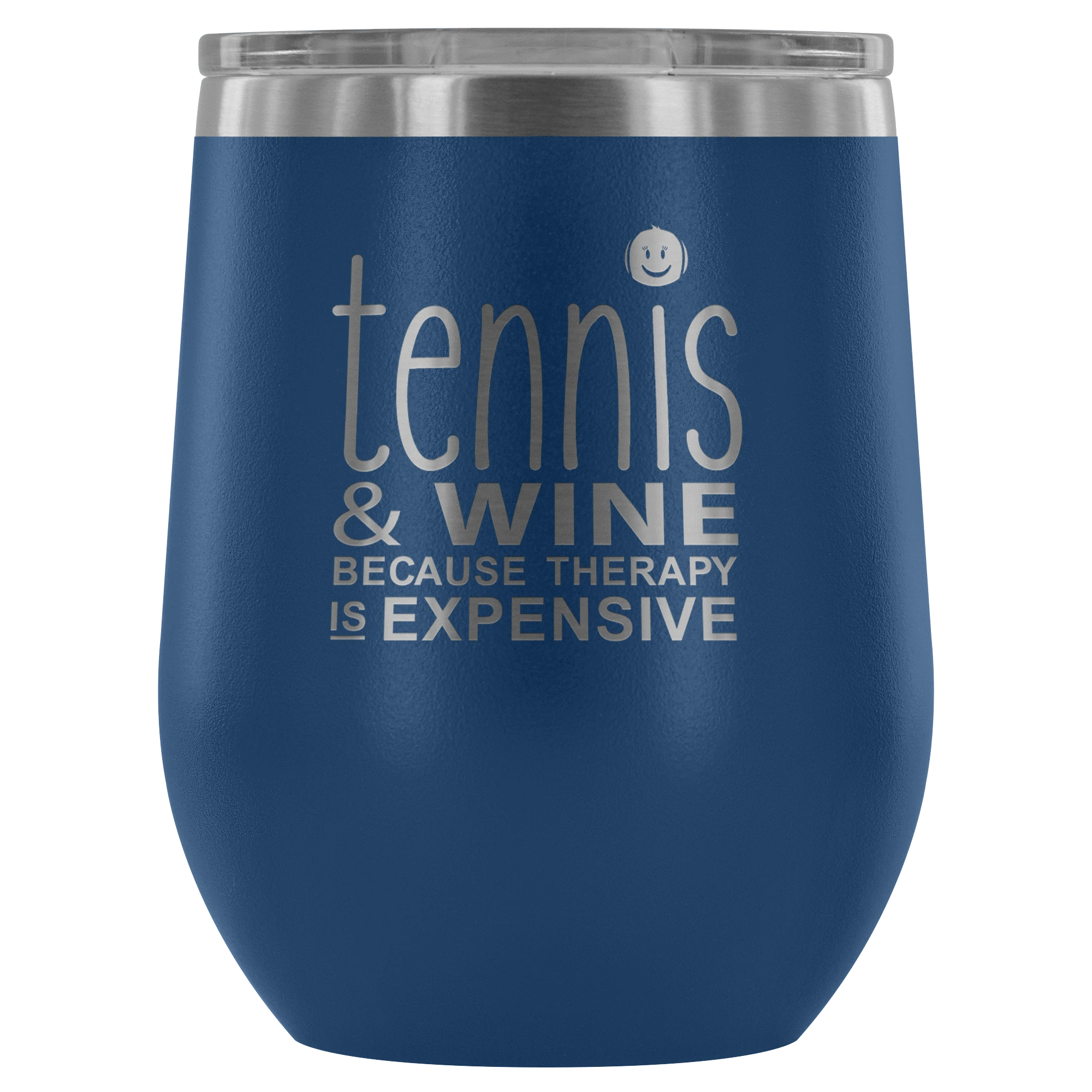 Teelaunch Tennis Wine Tumbler With Lid 2 Teelaunch Tennis Wine Tumbler With Lid - Image 2