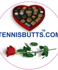 Tennis Happies "Roses Or Chocolates" Tennis Butt Decals