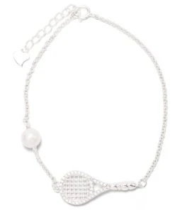 Hit Happy Tennis Luxe Tennis Racket And Pearl Bracelet