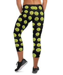 Hit Happy Tennis - Women's Capri Leggings -NIKE shop mockup 12895eb3