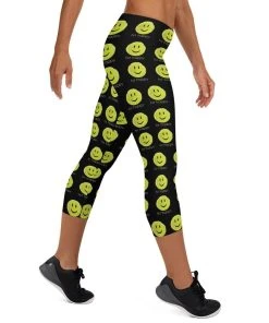 Hit Happy Tennis - Women's Capri Leggings -NIKE shop mockup 72c42a23