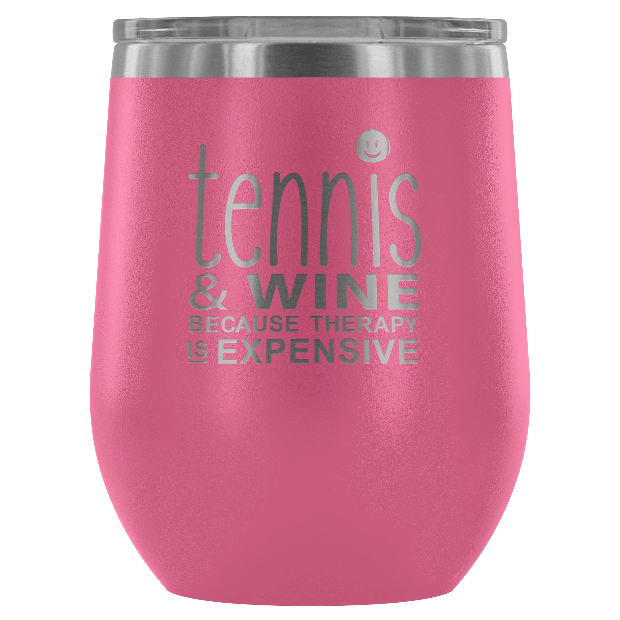 Teelaunch Tennis Wine Tumbler With Lid 1 Teelaunch Tennis Wine Tumbler With Lid