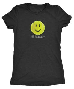 Teelaunch Hit Happy Tennis - Women's Next Level Triblend T-Shirt