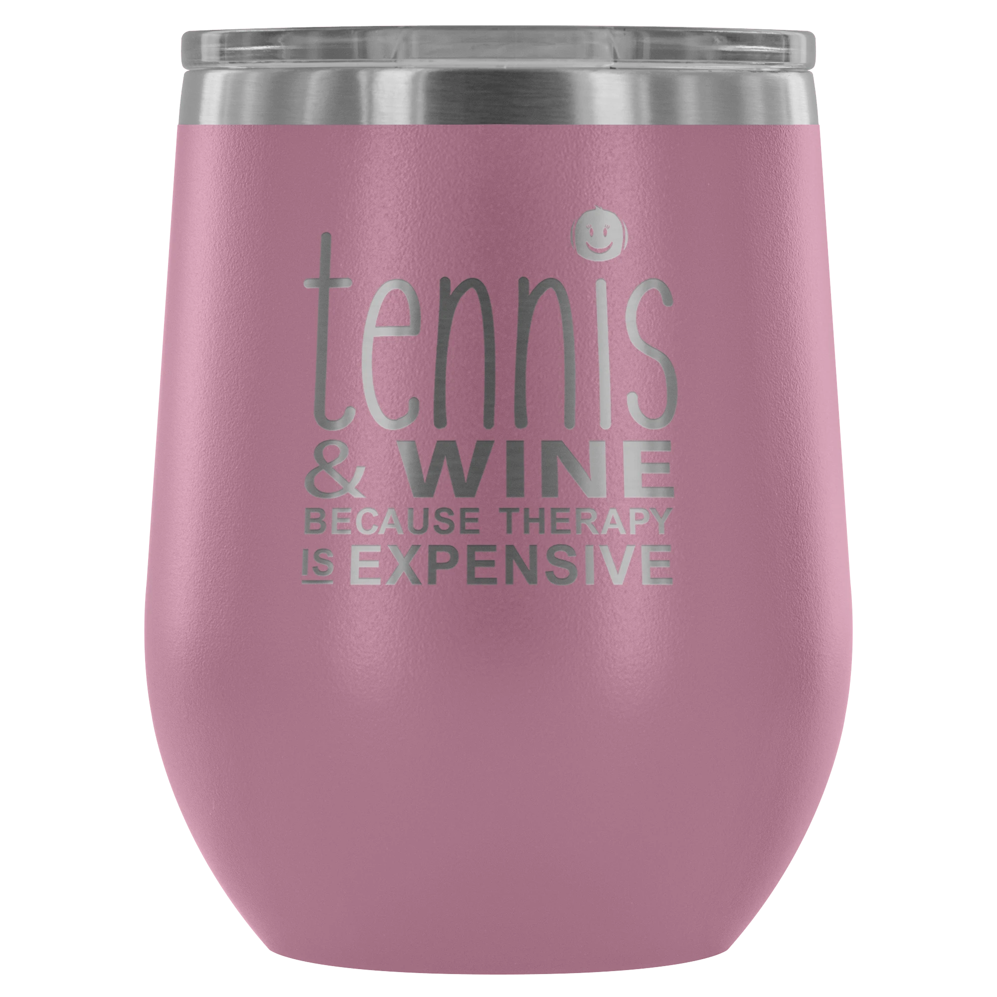 Teelaunch Tennis Wine Tumbler With Lid 8 Teelaunch Tennis Wine Tumbler With Lid - Image 8