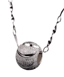 Hit Happy Tennis Silver Tennis Ball Pendant Necklace