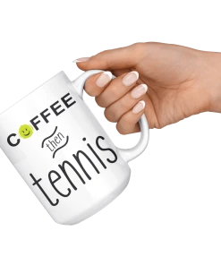 Teelaunch "Coffee Then Tennis" Coffee Mug - Large -NIKE shop vku9znutrpe0k22mt70z62j5