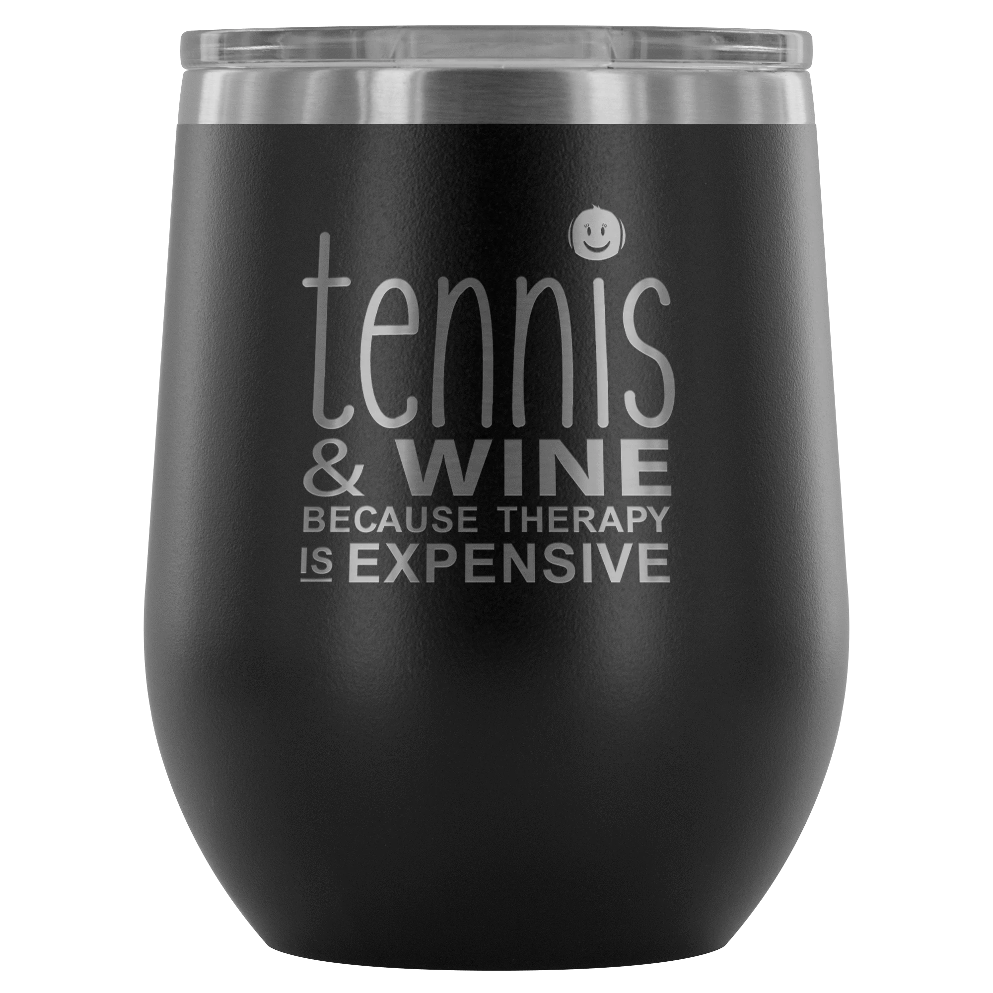 Teelaunch Tennis Wine Tumbler With Lid 6 Teelaunch Tennis Wine Tumbler With Lid - Image 6